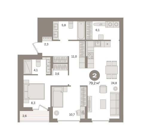 Купить двухкомнатную квартиру в ЖК Первый квартал. Вторая очередь в Московской области. Вариант № 8529552, 0, площадь -  квм, цена 12620000 рублей