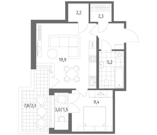 Купить квартиру в ЖК NEWПИТЕР в Ленинградской области. Вариант № 5257872, 0, площадь -  квм, цена 8170000 рублей