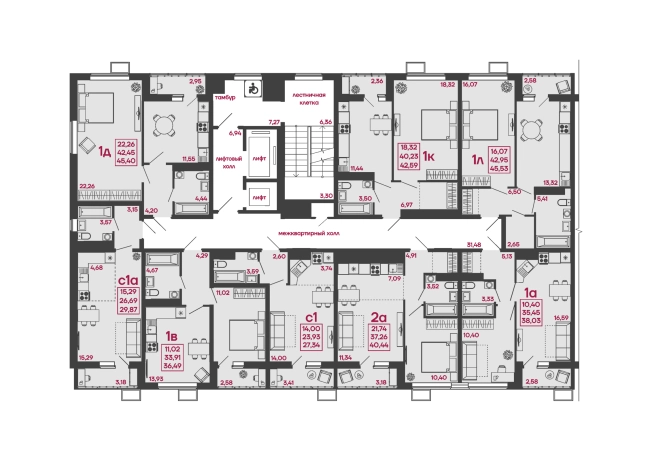 Купить однокомнатную квартиру на улице Измайлова в Пензе. Вариант № 7606042, 1, площадь -  квм, цена 4145020 рублей
