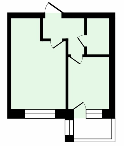 . Вариант № 29368, 3, площадь - 39.3 квм, цена 3950000 рублей
