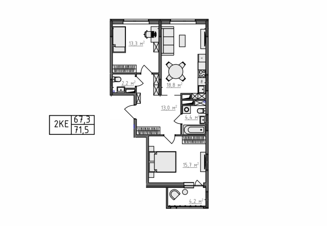Купить квартиру в новостройках в ЖК Квартал Новаторов в Владимире. Вариант № 130650, 4, площадь -  квм, цена 7634000 рублей