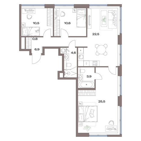 Купить многокомнатную квартиру в районе Восточное Дегунино в Москве. Вариант № 7649171, 0, площадь -  квм, цена 33595879 рублей