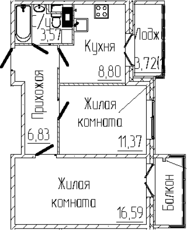 Купить двухкомнатную квартиру в ЖК Sertolovo Park в Сертолове. Вариант № 6058972, 0, площадь -  квм, цена 9731664 рублей