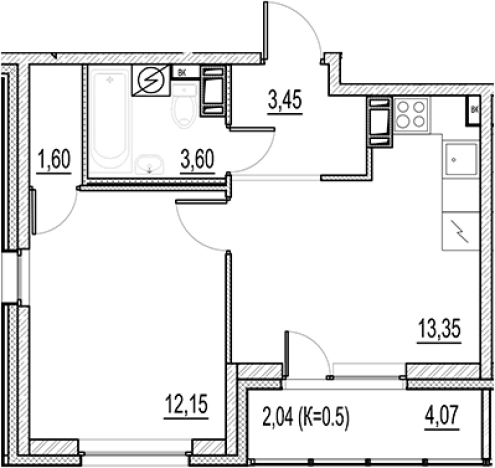 Купить однокомнатную квартиру в новостройках у метро Звёздная в Санкт-Петербурге. Вариант № 7573288, 0, площадь -  квм, цена 6453000 рублей