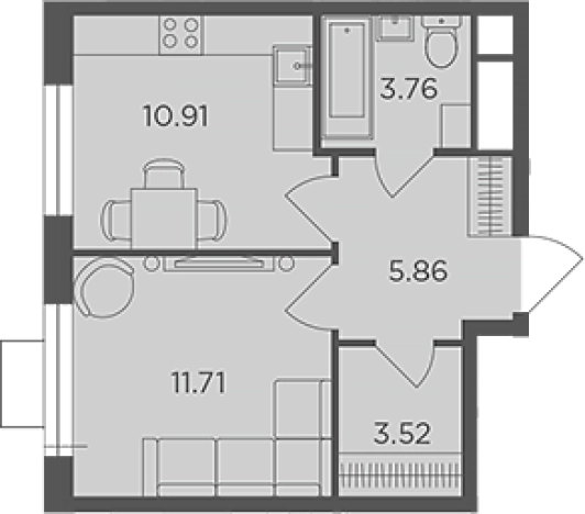 Купить квартиру в ЖК Одинград, квартал «Семейный» в Одинцове. Вариант № 129229, 0, площадь -  квм, цена 10510000 рублей