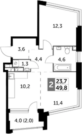 Купить квартиру в районе Нагатино-Садовники в Москве. Вариант № 117143, 0, площадь - квм, цена 29509586.0000 рублей