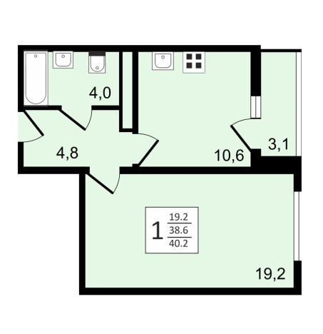 Купить квартиру в новостройках в ЖК Задонье в Воронеже. Вариант № 126850, 0, площадь -  квм, цена 5006154 рублей