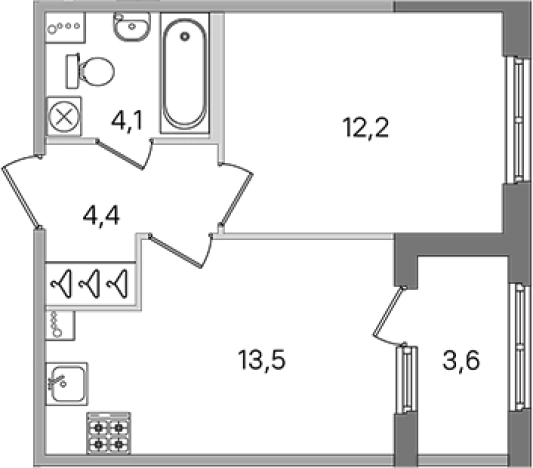 Купить двухкомнатную квартиру в новостройках в ЖК Дубровский в Санкт-Петербурге. Вариант № 6608102, 0, площадь -  квм, цена 8512380 рублей