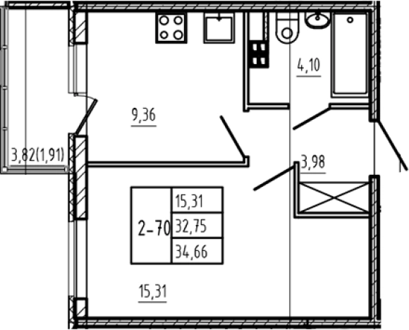 Купить однокомнатную квартиру в новостройках в Сертолове. Вариант № 6963886, 0, площадь -  квм, цена 6412100 рублей
