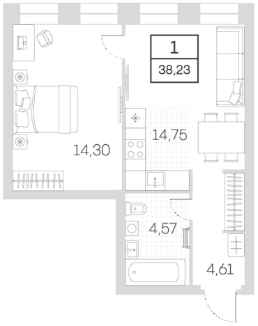 Купить квартиру у метро Тульская в Москве. Вариант № 78576, 0, площадь -  квм, цена 21408800 рублей
