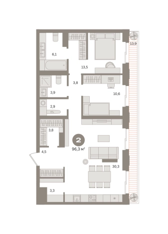 Купить двухкомнатную квартиру у метро Фонвизинская в Москве. Вариант № 8625441, 0, площадь -  квм, цена 38440000 рублей