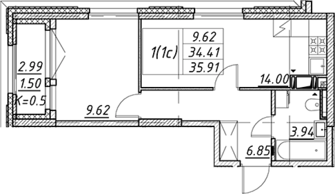 Купить двухкомнатную квартиру в новостройках в ЖК Цивилизация на Неве в Санкт-Петербурге. Вариант № 7850426, 0, площадь -  квм, цена 12671848 рублей