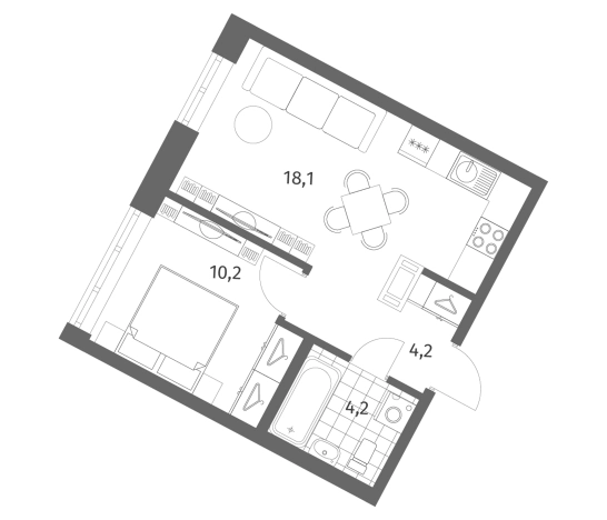 Купить квартиру в ЖК NEWПИТЕР в Ленинградской области. Вариант № 5258662, 0, площадь -  квм, цена 8473000 рублей