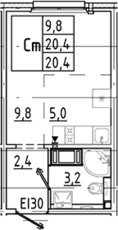 Купить Студию на вторичке в ЖК Цветной город в Санкт-Петербурге. Вариант № 8085295, 0, площадь -  квм, цена 3649784 рублей