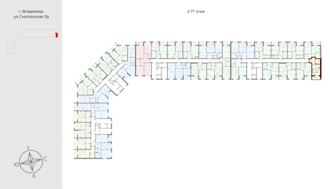 Купить Студию на вторичке в Владимире. Вариант № 145773, 1, площадь -  квм, цена 3383900 рублей