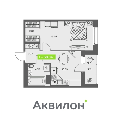 Купить квартиру на улице Смольный Буян в Архангельске. Вариант № 1914235, 6, площадь -  квм, цена 6007721 рублей