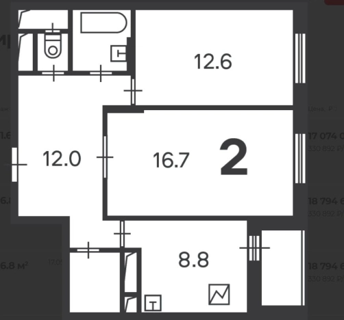 Купить квартиру в Москве. Вариант № 9612838, 0, площадь - квм, цена 16550000 рублей