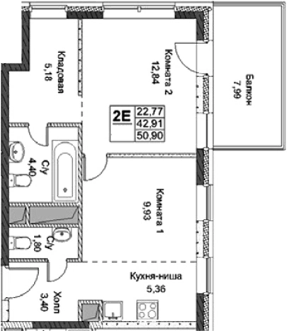 Купить двухкомнатную квартиру в районе Северный в Москве. Вариант № 78608, 0, площадь -  квм, цена 13915000 рублей