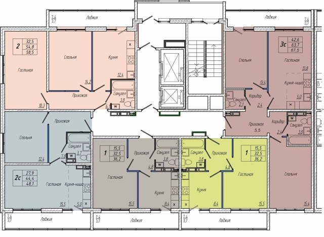 Купить квартиру в новостройках в ЖК Кемерово Сити (Кемерово) в Кемерове. Вариант № 109825, 1, площадь -  квм, цена 8790000 рублей