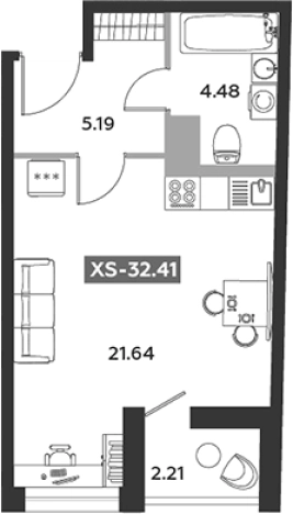 Купить Студию в ЖК Аквилон Zalive в Санкт-Петербурге. Вариант № 6226013, 0, площадь -  квм, цена 9680604 рублей