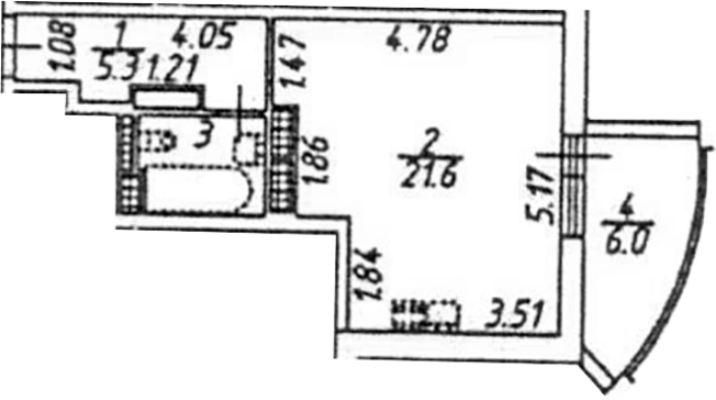 . Вариант № 7843961, 0, площадь - 30.2 квм, цена 6500000 рублей