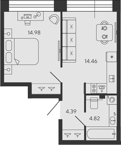 Купить двухкомнатную квартиру в районе Василеостровский в Санкт-Петербурге. Вариант № 4162194, 0, площадь -  квм, цена 18167433 рублей