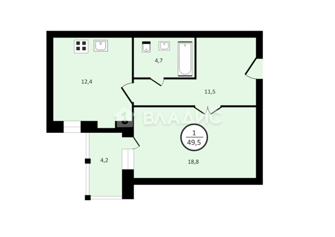 Купить квартиру на улице Диктора Левитана в Владимире. Вариант № 6714358, 34, площадь -  квм, цена 6999000 рублей