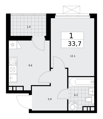 Купить однокомнатную квартиру в ЖК Бунинские кварталы в Москве. Вариант № 834150, 0, площадь -  квм, цена 14163436 рублей