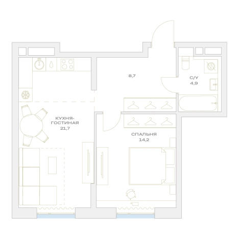 Купить двухкомнатную квартиру в ЖК Детали в Москве. Вариант № 879555, 0, площадь -  квм, цена 15066671 рублей