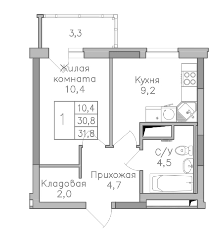Купить однокомнатную квартиру в ЖК Поколение в Воронеже. Вариант № 152614, 0, площадь -  квм, цена 4000000 рублей