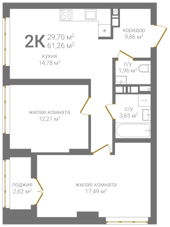 Купить квартиру в ЖК Печерский д2 в Нижнем Новгороде. Вариант № 595594, 0, площадь -  квм, цена 13477200 рублей