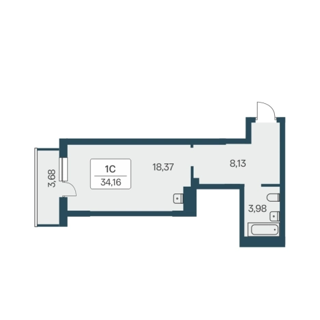 Купить Студию в ЖК Расцветай на Зорге в Новосибирске. Вариант № 9880142, 0, площадь -  квм, цена 4620000 рублей