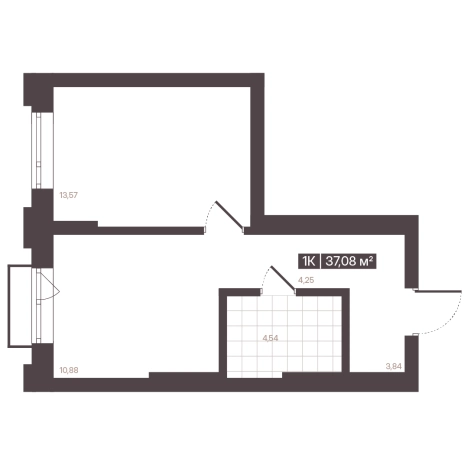 Купить однокомнатную квартиру в новостройках в Кемерове. Вариант № 170749, 1, площадь -  квм, цена 6662417 рублей
