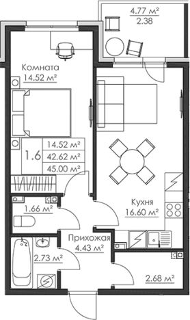 Купить двухкомнатную квартиру в ЖК Малая Финляндия в Ленинградской области. Вариант № 8339508, 0, площадь -  квм, цена 8990000 рублей