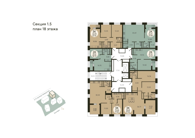 Купить однокомнатную квартиру на улице 2-й проезд Свердлова в Пензе. Вариант № 152996, 1, площадь -  квм, цена 5940900 рублей