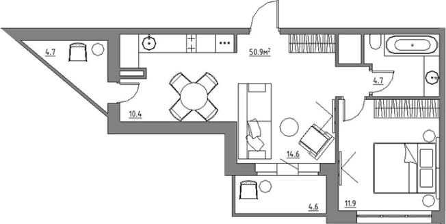 Купить двухкомнатную квартиру в районе Расторгуево в Видном. Вариант № 3573335, 0, площадь -  квм, цена 8993560 рублей