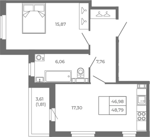 Купить двухкомнатную квартиру у метро Парнас в Сертолове. Вариант № 6910955, 0, площадь -  квм, цена 10587430 рублей