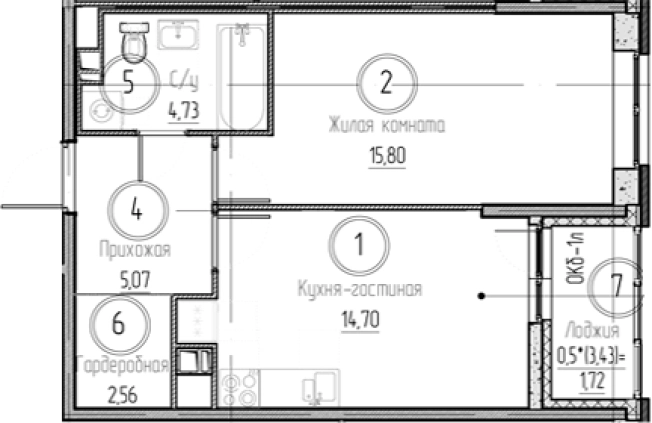 Купить двухкомнатную квартиру на улице Рябиновая роща в Всеволожске. Вариант № 8931042, 0, площадь -  квм, цена 6786579 рублей