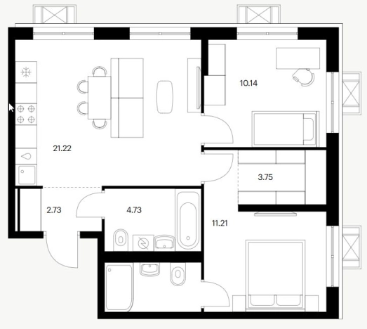 Купить квартиру на улице Шмидта в Улан-Удэ. Вариант № 160715, 0, площадь - квм, цена 9293121 рублей