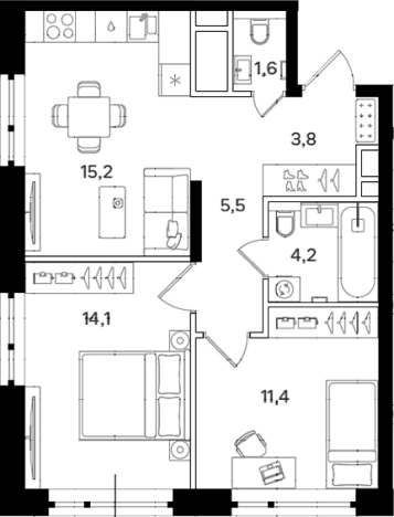 Купить квартиру у метро Речной вокзал в Москве. Вариант № 5505731, 0, площадь -  квм, цена 27541560 рублей