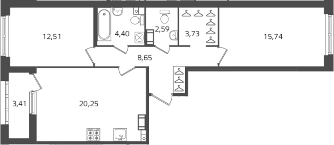 Купить трехкомнатную квартиру в ЖК Б15 в Санкт-Петербурге. Вариант № 6241893, 0, площадь -  квм, цена 21582660 рублей
