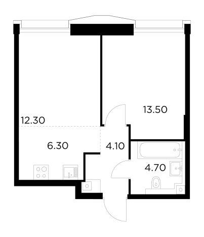 Купить двухкомнатную квартиру у метро Балтийская в Москве. Вариант № 9104355, 1, площадь -  квм, цена 23249800 рублей
