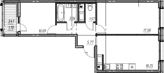Купить трехкомнатную квартиру на улице Московское шоссе в Санкт-Петербурге. Вариант № 9154610, 0, площадь -  квм, цена 9639322 рублей