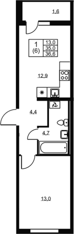 Купить квартиру в ЖК Ермак в Ленинградской области. Вариант № 6610345, 0, площадь -  квм, цена 5095800 рублей