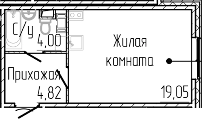 Купить Студию на улице Ларина в Сертолове. Вариант № 6058457, 0, площадь -  квм, цена 5398287 рублей