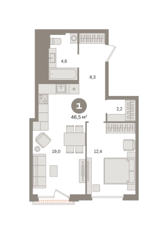 Купить однокомнатную квартиру в ЖК Квартал Герцена в Москве. Вариант № 8879059, 0, площадь -  квм, цена 15340000 рублей