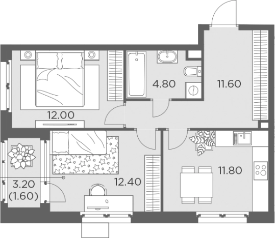 Купить квартиру в ЖК Новое Медведково в Мытищах. Вариант № 1194281, 0, площадь -  квм, цена 17060000 рублей