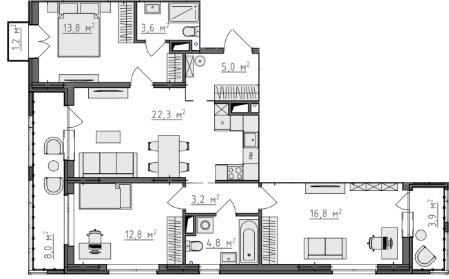 Купить квартиру в ЖК Квартал Новаторов в Владимире. Вариант № 130301, 0, площадь -  квм, цена 10098120 рублей