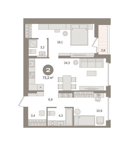 Купить двухкомнатную квартиру в ЖК Первый квартал. Вторая очередь в Московской области. Вариант № 8615607, 0, площадь -  квм, цена 12500000 рублей