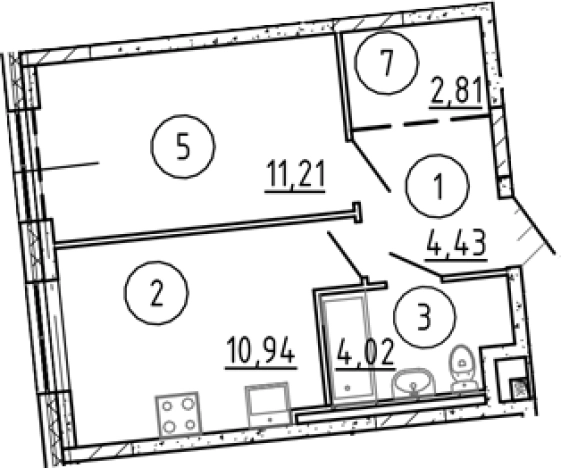 Купить квартиру в ЖК Квартал Лаголово в Ленинградской области. Вариант № 6709395, 0, площадь -  квм, цена 4767079 рублей